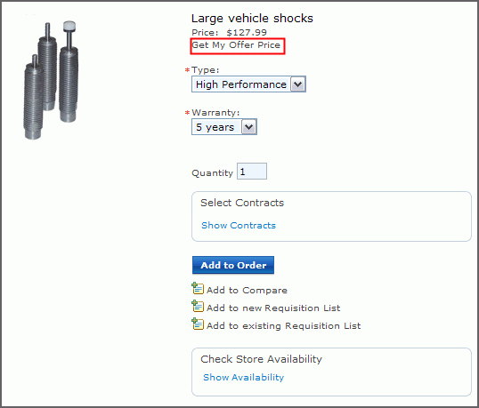 Product Details screen capture