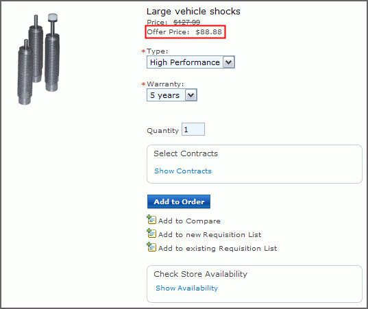 Product Details screen capture