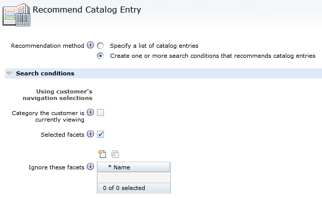 Category the customer is currently viewing setting