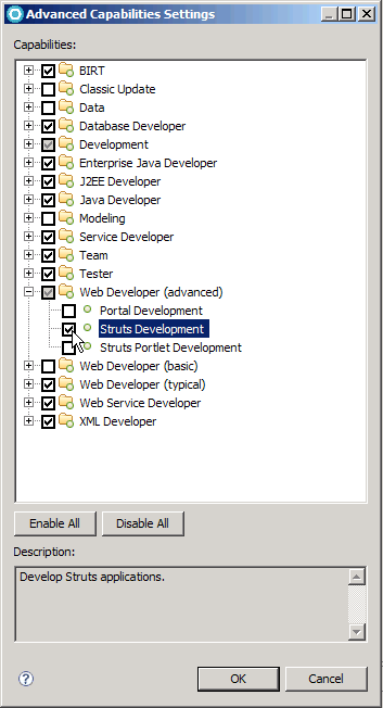 Selecting Struts Development