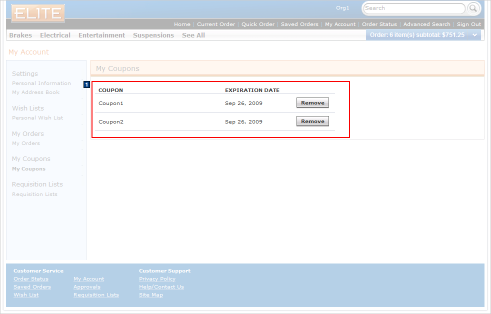 Full size image of My Account: My Coupons
