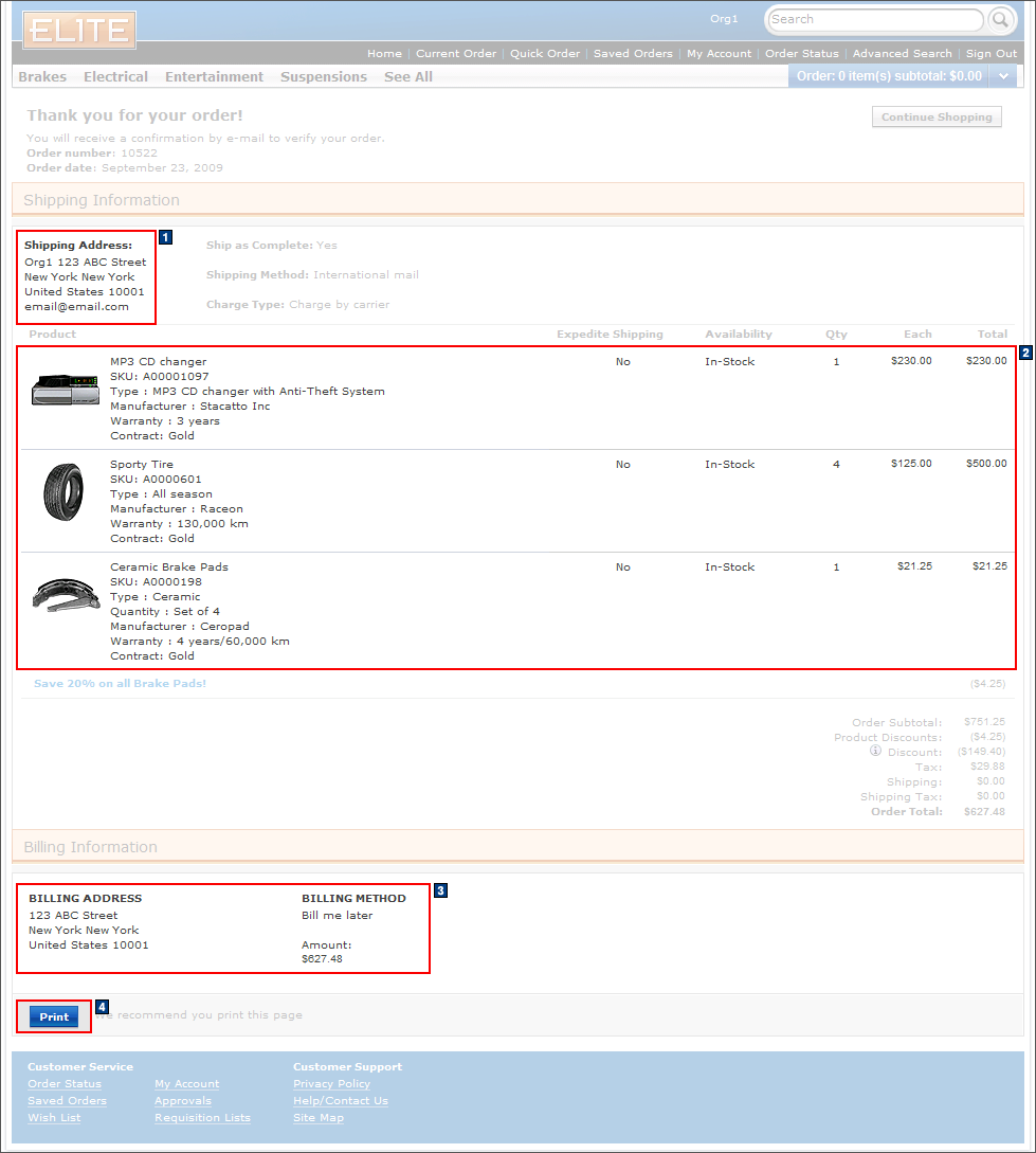 Full size image of Checkout confirmation: Single shipping and billing address