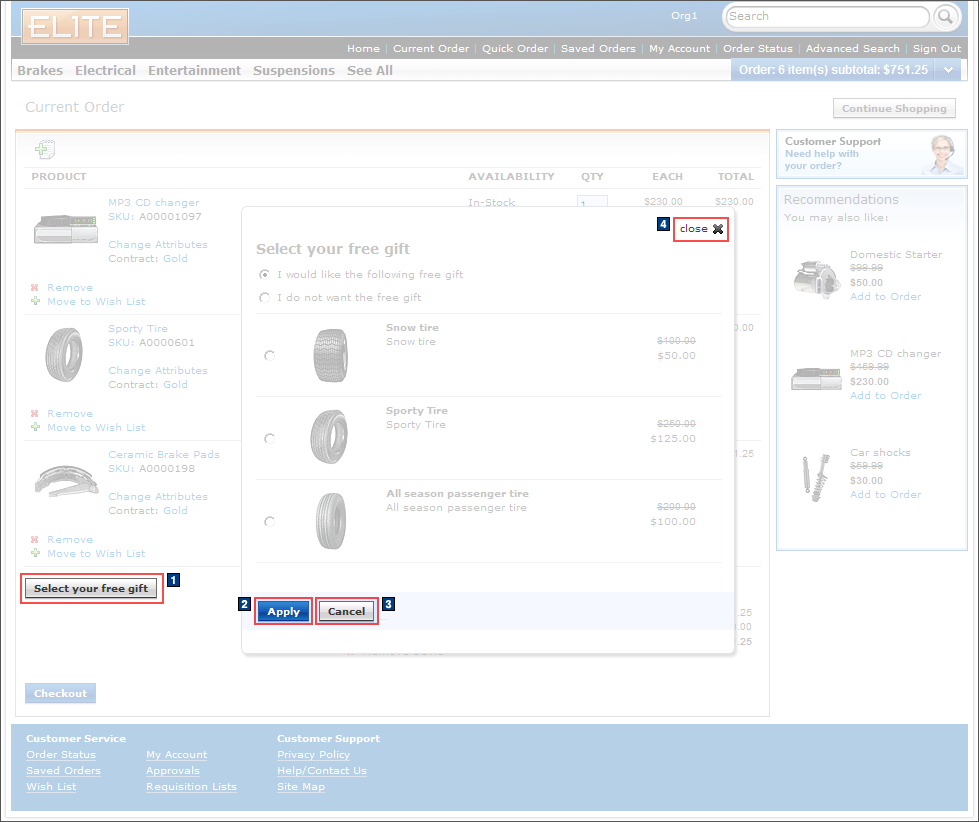 Full size image of Free gift pop-up