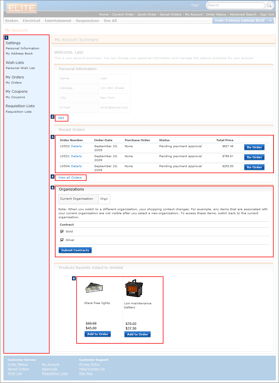 Full size image of My Account: Summary
