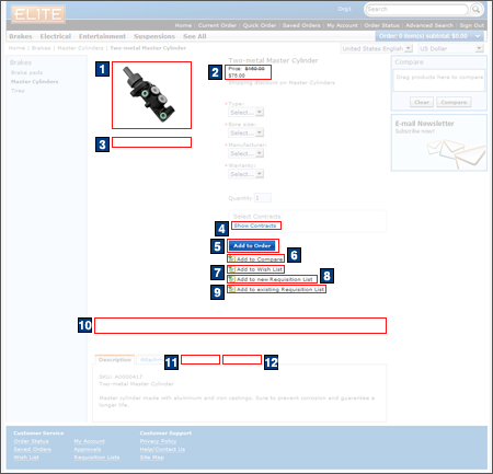 Product Details screen capture