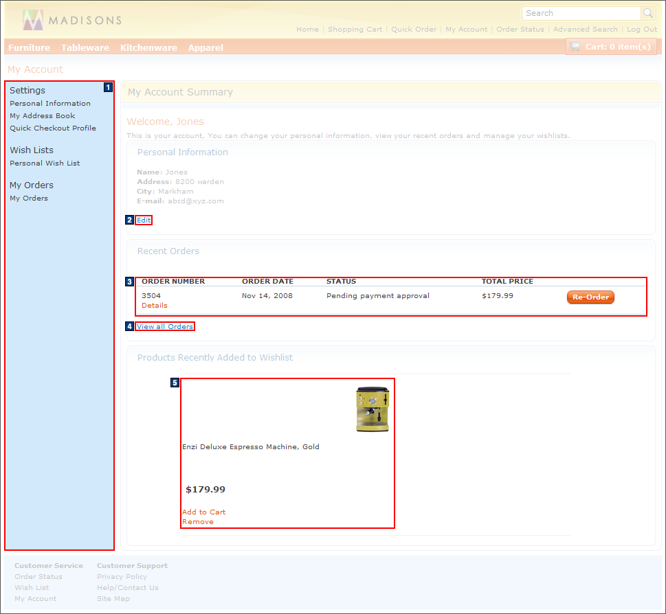 Full size image of My Account: Summary