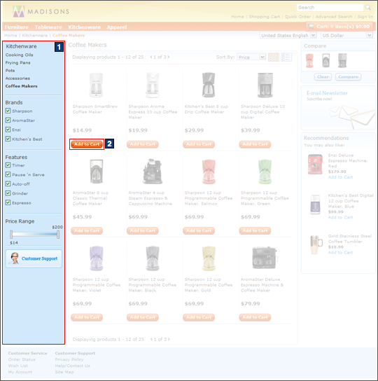Product Fast Finder screen capture