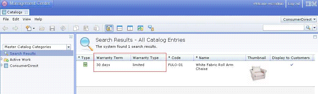 Warranty Term and Warranty Type columns