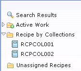 Screen capture displaying the Recipes tool before extended sites support is added.