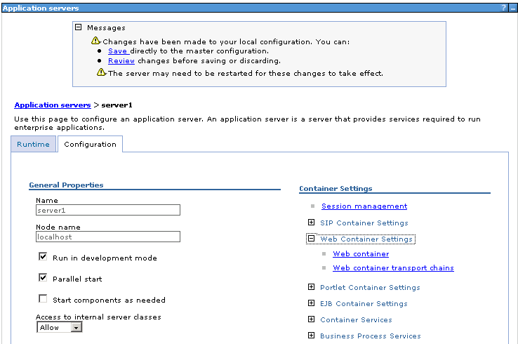 Configuring server1.