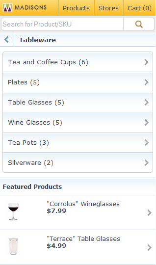 Smart phone category page