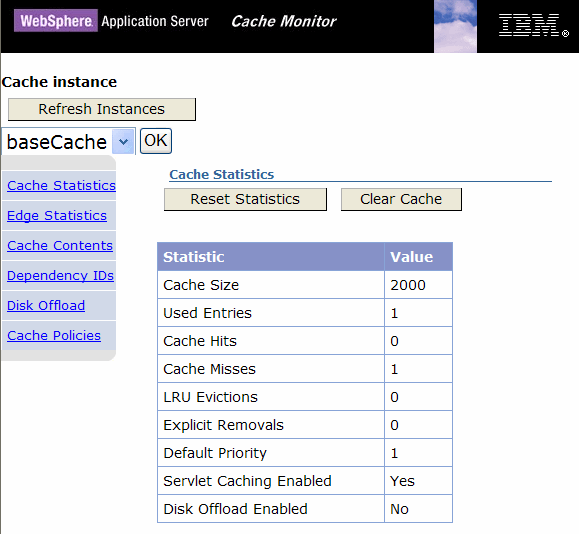 WAS Cache Monitor