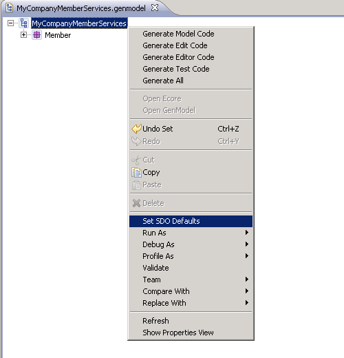 Setting the SDO Defaults screen capture