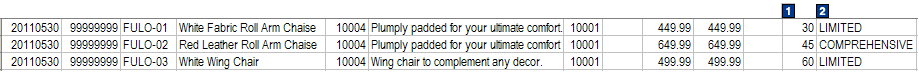 Customized EPCMF file with warranty data