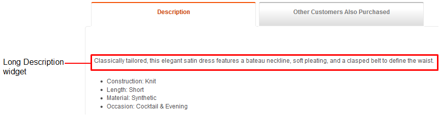 Example of a Long Description widget