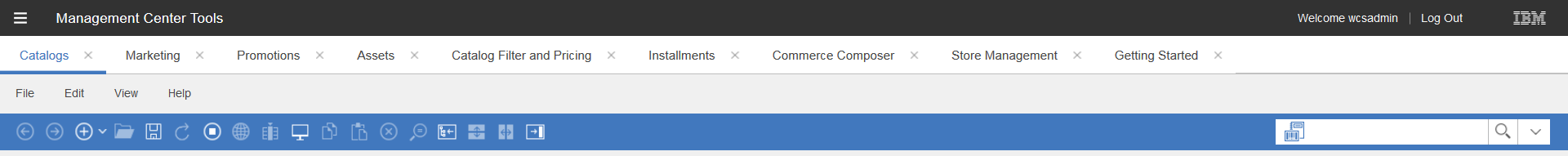 Management Center tool tabs