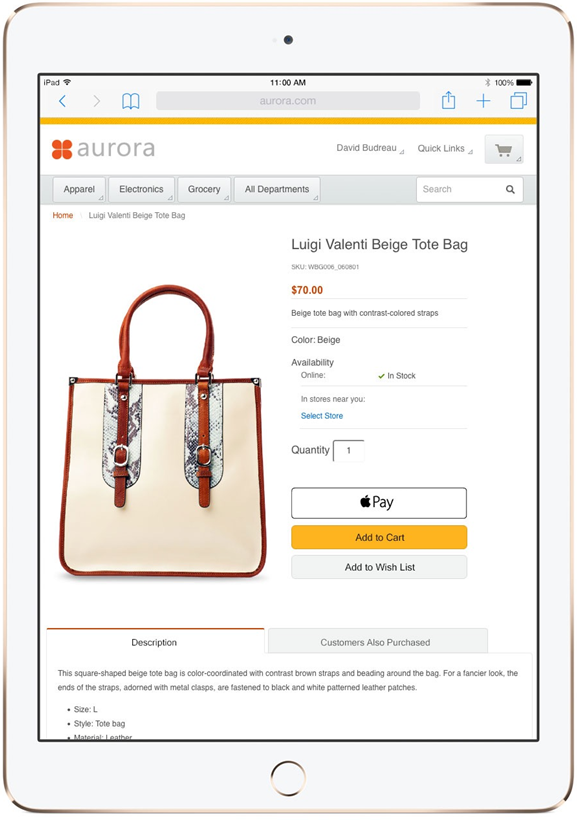 Product details page