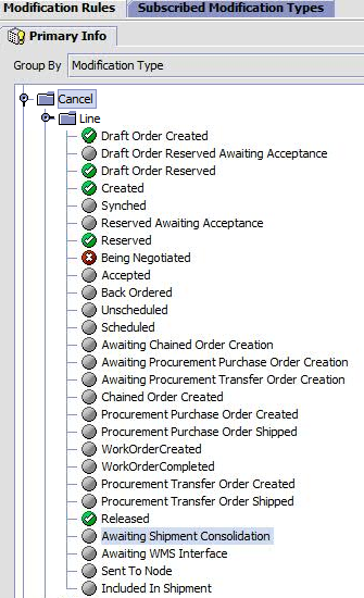 Modification rules - line