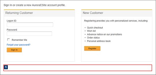 Captura de pantalla de la página Iniciar sesión