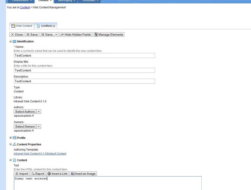 Captura de pantalla de nuevo contenido