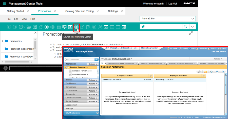 Lanzar IBM Marketing Center