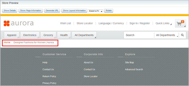 Vista previa de la tienda