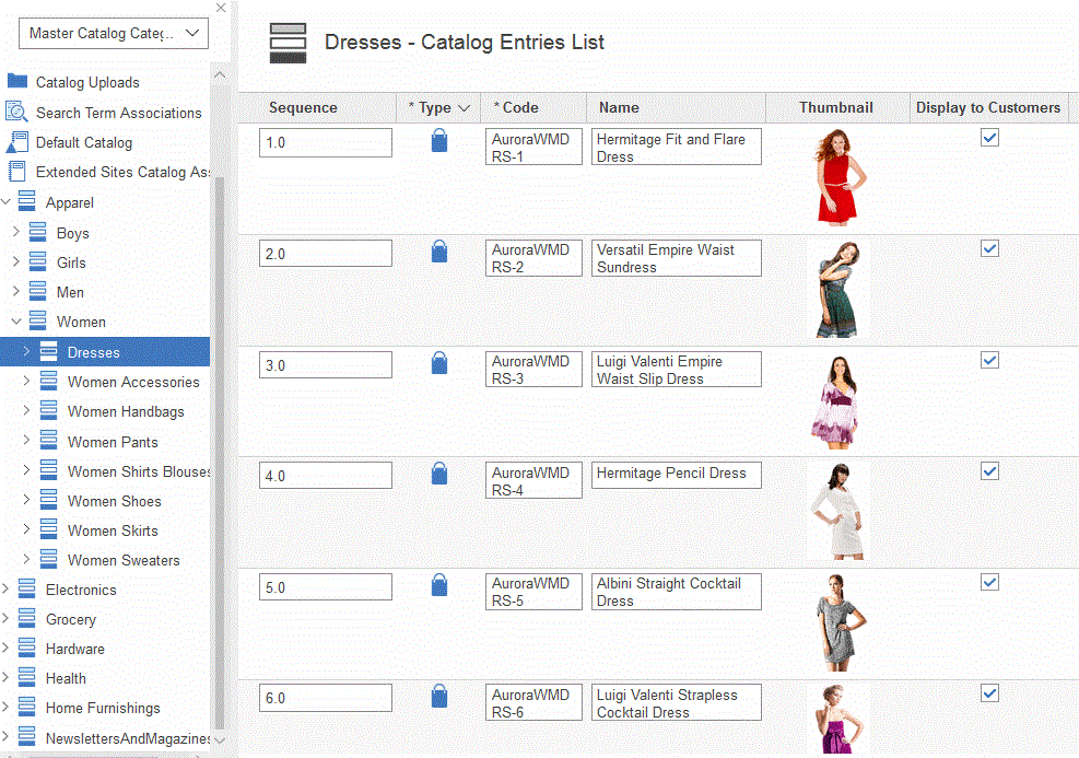 Ejemplo de una vista de propiedades.