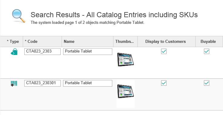 Probar los resultados de búsqueda de productos.