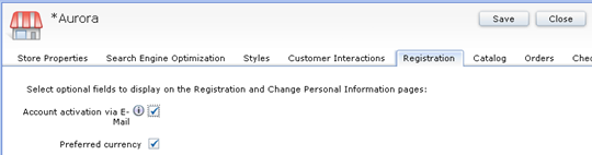 Activation de compte par courrier électronique configurée