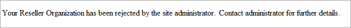 Notification électronique d'approbation ou de rejet de l'organisation