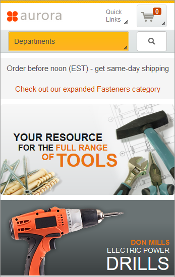 Capture d'écran de la page sur un appareil mobile