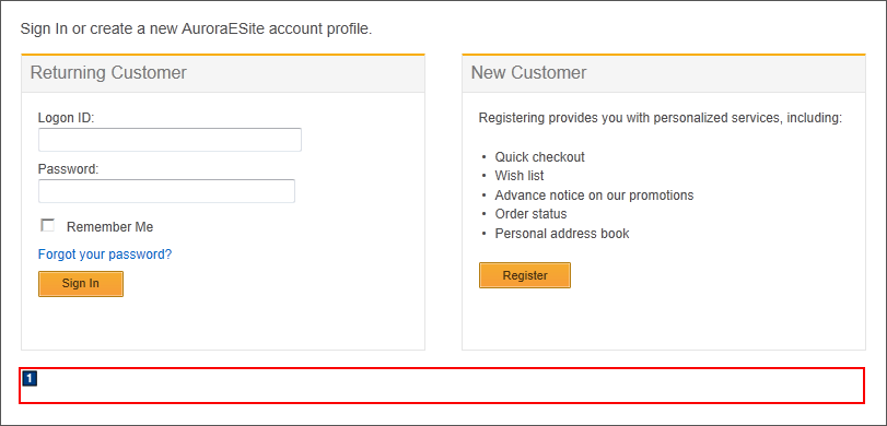 Capture d'écran de la page Connexion