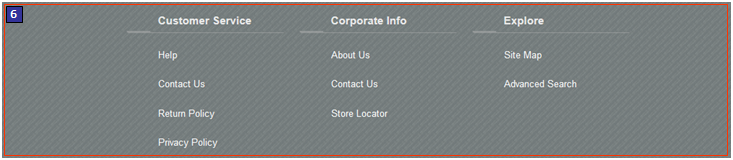 Capture d'écran du bas de page