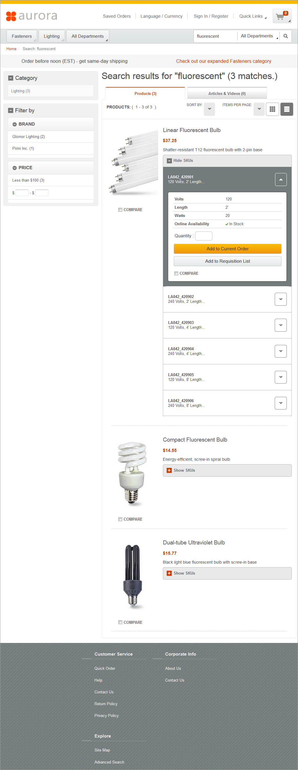 Capture d'écran de la page sur une tablette