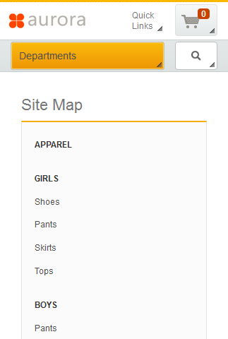 Capture d'écran de la page sur un appareil mobile