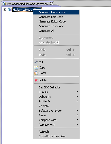 Générer le code de modèle
