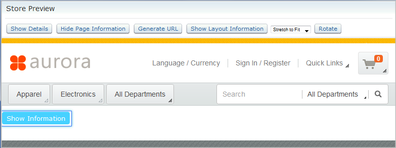 Bouton Afficher les informations