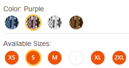 Exemple d'un widget Attributs de définition