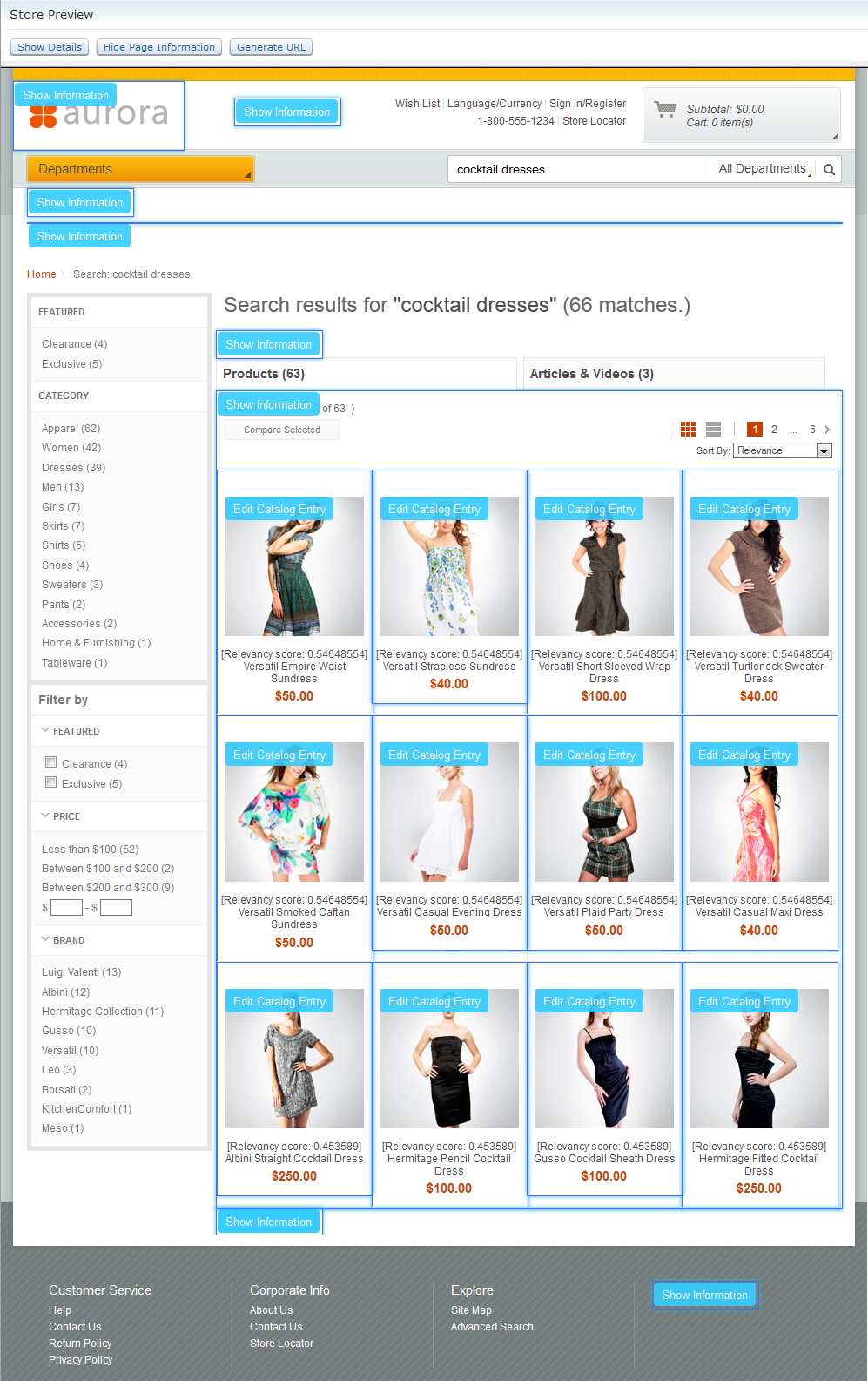 Résultats de recherche après un facteur de classement