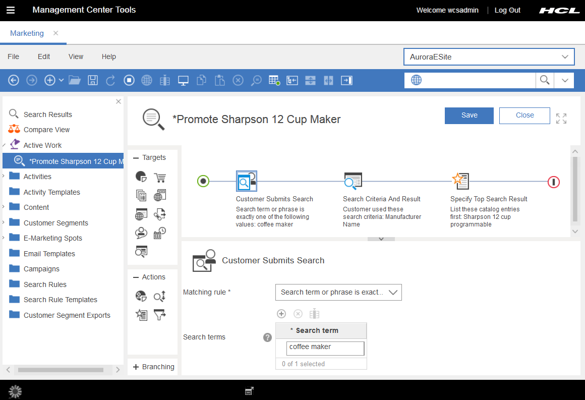 Exemple de règle de recherche