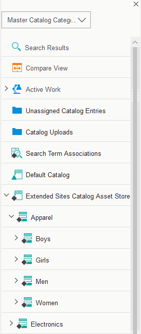 Vue Explorateur avec un filtre.