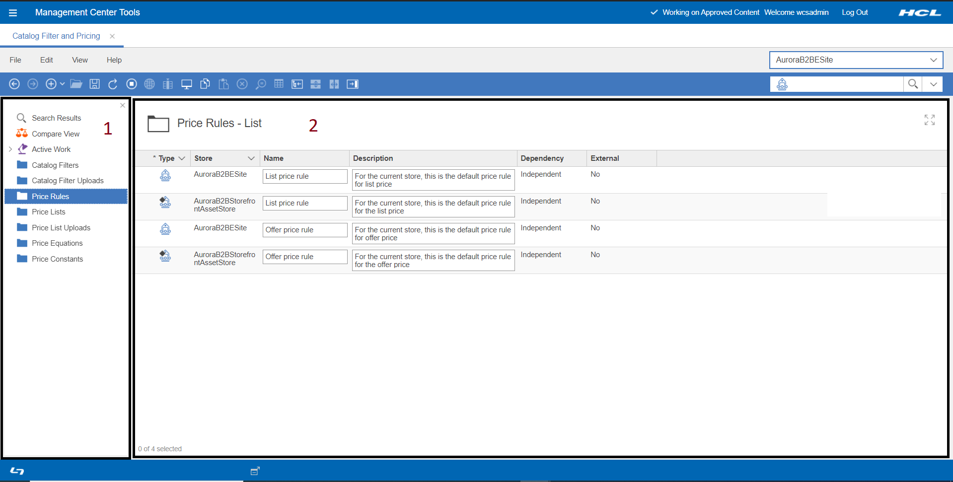 Catalog Filter and Pricing tool at a glance