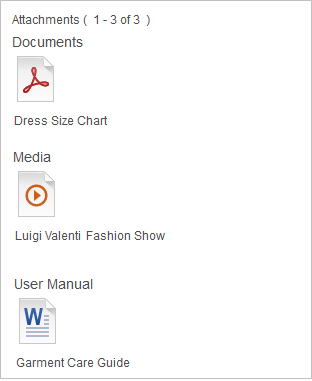 Example of an Associated Assets widget