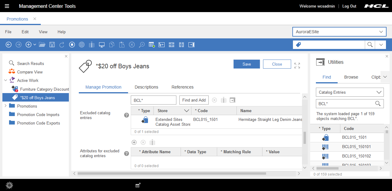 Find and add functions in Management Center