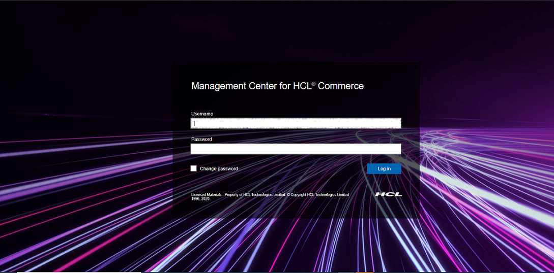 Management Center logon dialog.