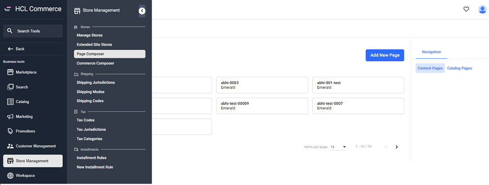 Page Composer tool