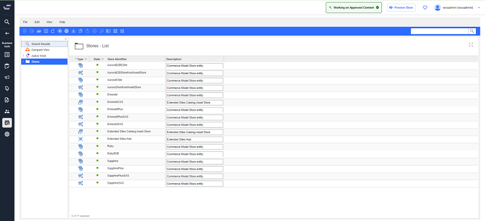 Store List view screen capture