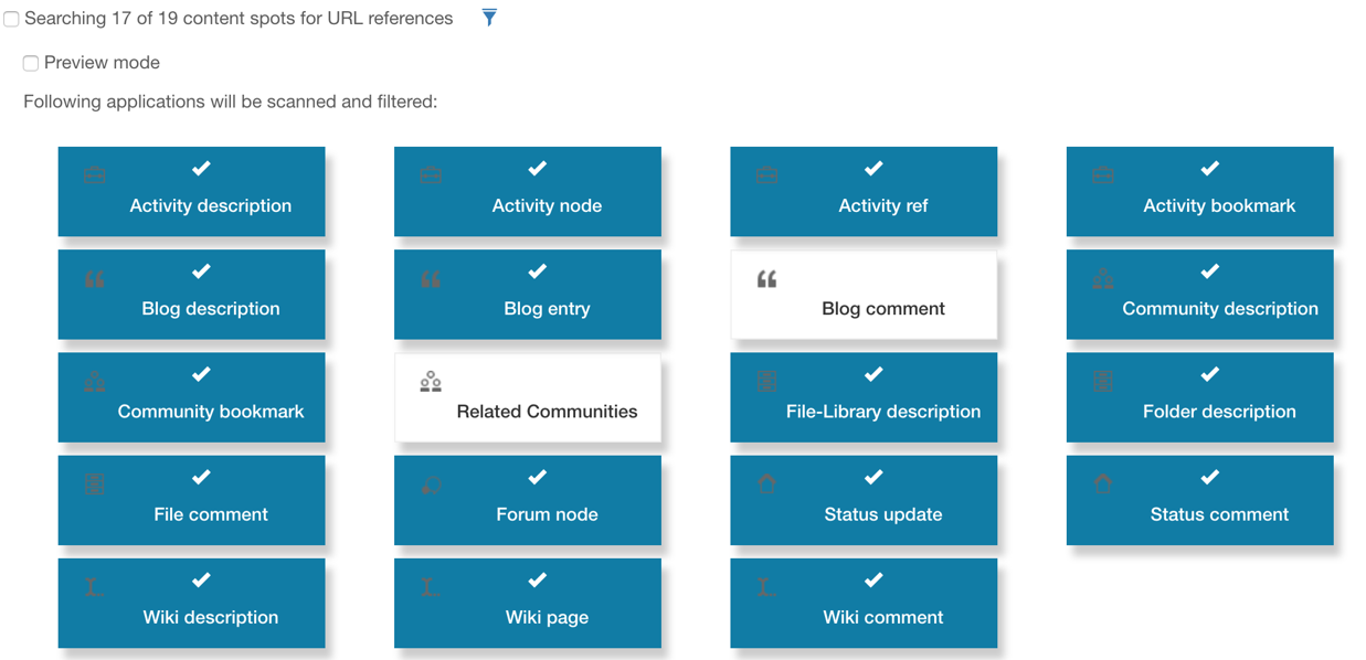 Figure 25 - Fix-URLs scope