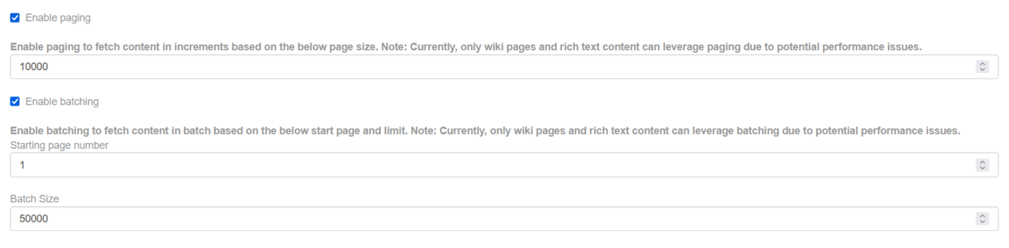 Set input parameters