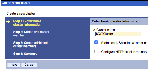 WAS DMGR new cluster Step1